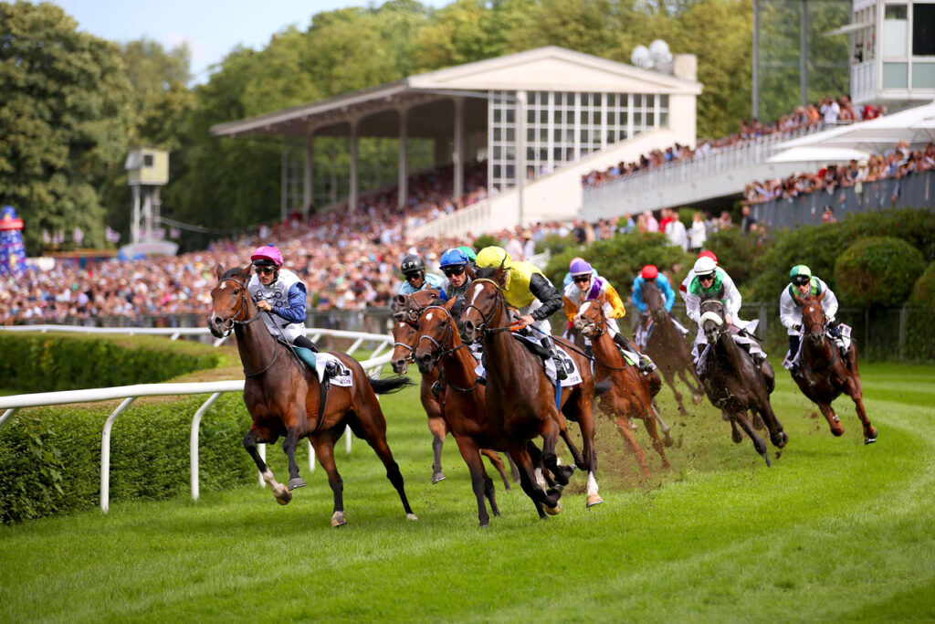 Blick auf die Galopprennbahn Düsseldorf Grafenberg