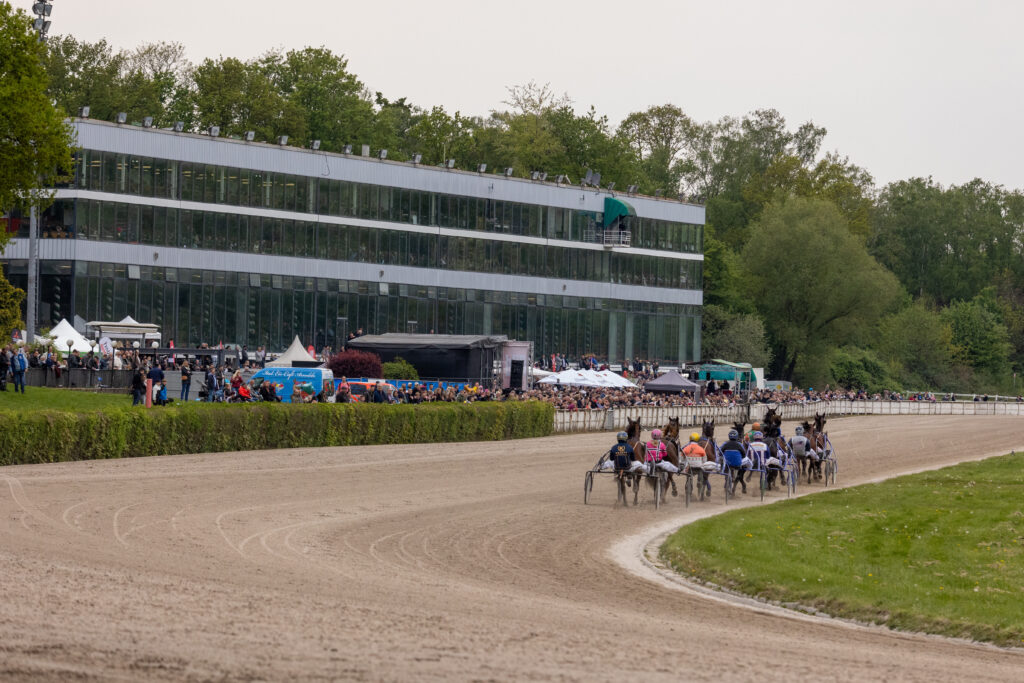 Rennszene vor der Tribüne GelsenTrabPark