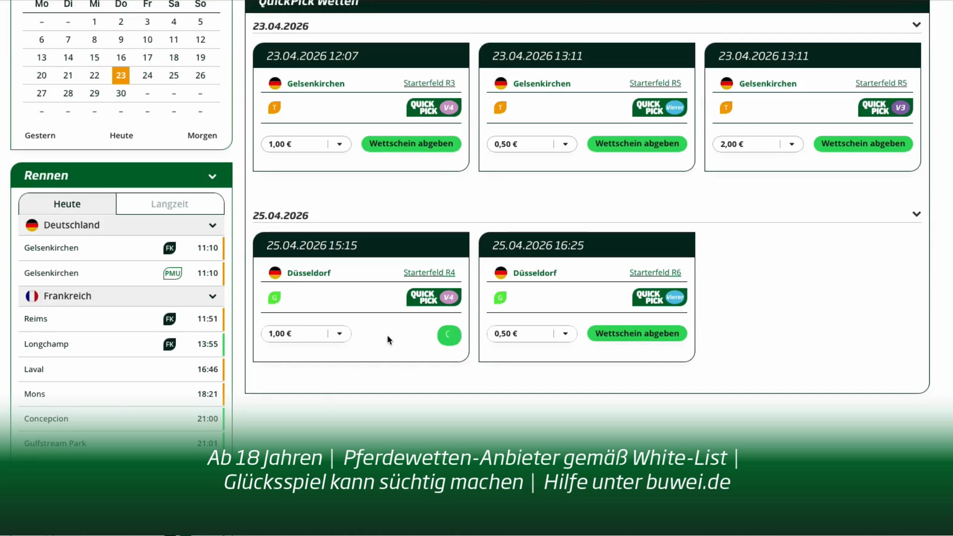 QuickPick bei WETTSTAR jetzt auch zu den V-Wetten und zur QUINTETT-Wette 🤩...