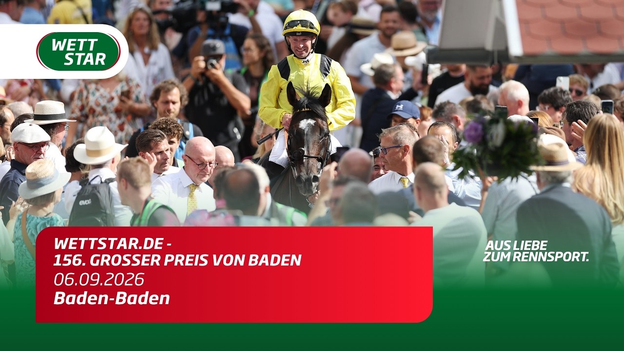 WETTSTAR.de 156. Grosser Preis von Baden | Sieger: Saddadd inkl. Siegerehrung