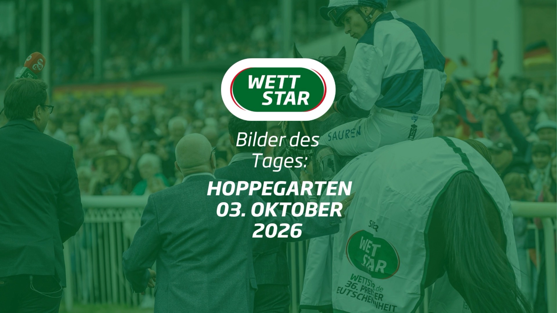 Traditionell findet am 03. Oktober in Hoppegarten der Renntag der deutschen Einheit...