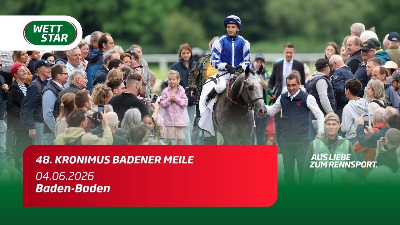 48. Kronimus Badener Meile mit Siegerehrung I Sieger: Sir Tommy Cen (IRE)